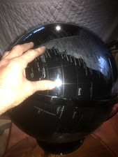 World Globe Atlas Large 21ins High Black And silver