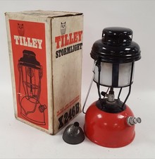 Vintage Tilley Stormlight Lantern X246B with Box and Funnel - Red Black, Rare!