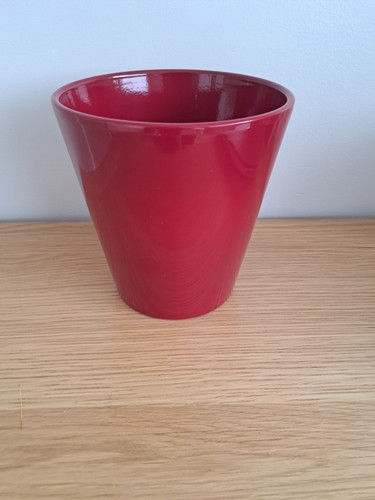 Plant pot deep red colour - pot,
