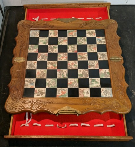 Vintage antique ornate chess - antique,