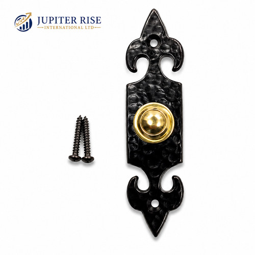 Door bell push fleur lys - door,