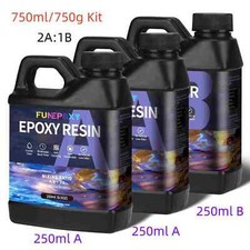 DEEP POUR Up To 10cm Clear Epoxy Resin Kit - 750g/750ml 1.5kg/1.5L 3kg/3L 6kg/6L