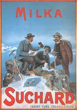 US4653 Milka Suchard Creme Pure, Cacao et Sucre People on Mountain repro