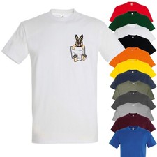GERMAN SHEPHERD POCKET DOG UNISEX T-SHIRT, FUNNY PUPPY TEE, DOG LOVERS WALKERS