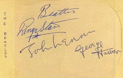 The beatles signed note - beatles,