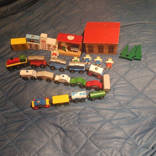 Wooden railway train vintage - railway,