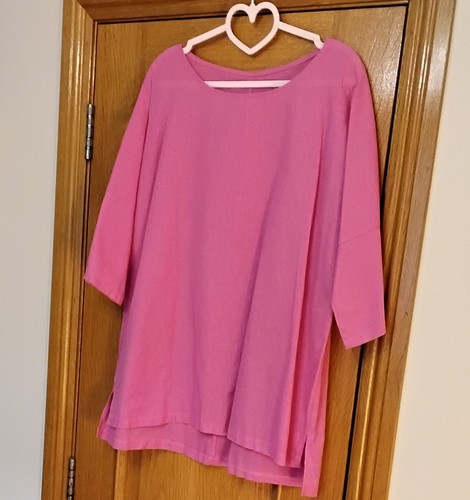 Cerise oversize cotton top - cotton,