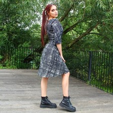 Boucle A-Line Dress Textured