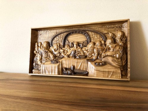 The last supper wooden - the,