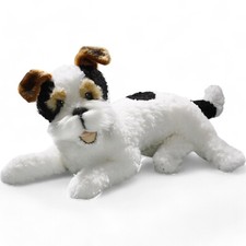 Carl Dick Fox Terrier Dog  lying, Soft Toy, Cuddly Toy