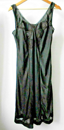 Dress underslip black vintage - dress,