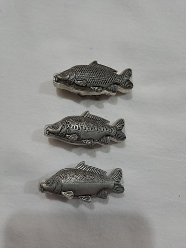 Solar pewter carp - x3,
