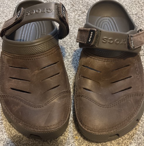 Crocs men brown leather - men’, 9