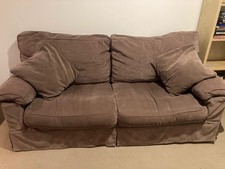 2 Sofas With Washable Covers And a Pouffe/footstool.