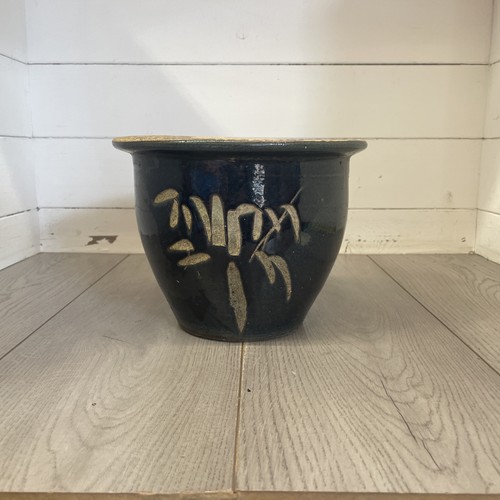 Vintage glazed terracotta pot