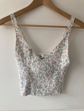 ZARA Knitted Cami Top with Small Flower Print Size S New without tags