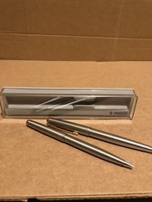 Parker 45 Mechanical Pencil + 45 Ballpoint Pen Steel Chrome Finish