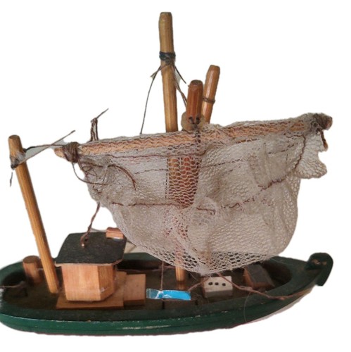 Vintage wooden sailboat nets - wooden,
