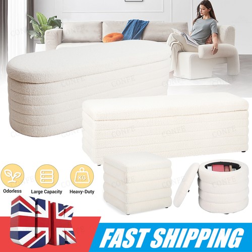 White upholstered footstool - white,