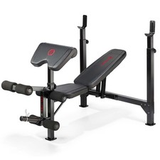 MARCY BE5000 Olympic Weight Bench Leg Developer Adjustable Bicep Pad Extra Wide