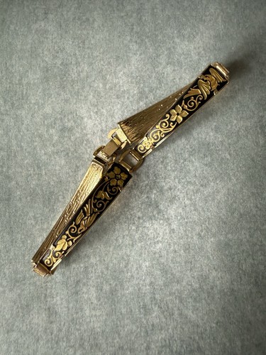 Vintage damascene gold plated - vintage, gold-plated
