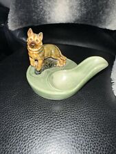 Wade Pottery Vintage Pipe Stand Holder Ashtray Alsatian - German Shepard  Dog