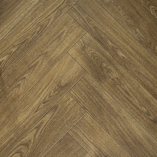 Brown oak herringbone parquet - brown,