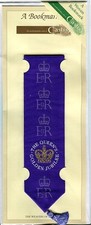 Queen Elizabeth II Golden Jubilee JJ Cash Silk Woven Bookmark