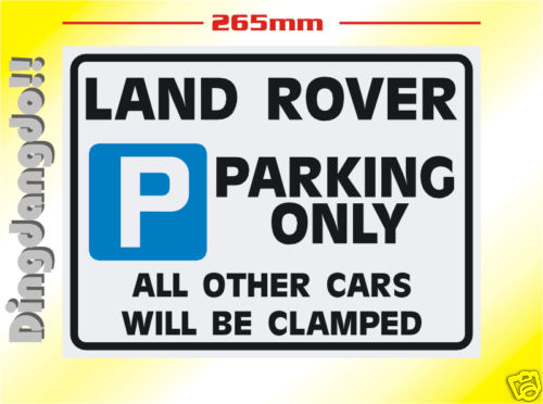 Land rover parking sign - rover,