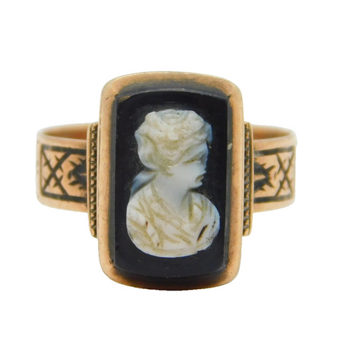 Victorian 9ct rose gold carved - victorian,