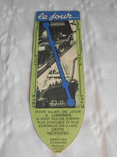 Vintage railway bookmark 1930s - vintage,