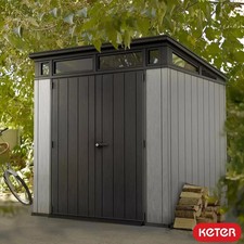 Keter Artisan 7x7ft Outdoor Storage Shed Garden Durable Plastic Weatherproof NEW