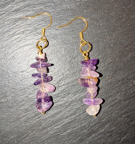 Handmade amethyst earrings - handmade,