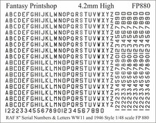 RAF Serial Numbers and Letters