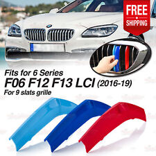 Fit BMW 6 Series F06 F12 F13 LCI 16- Kidney 9 Slats Grille M Sport Colour Covers