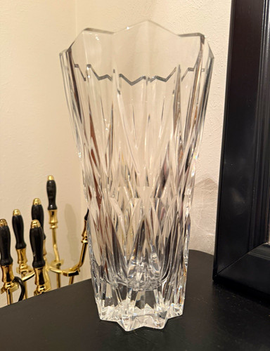 Vintage crystal vase - vintage,