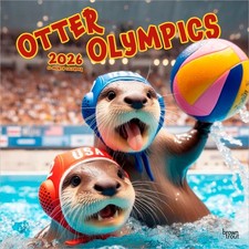 Otter Olympics Calendar 2026 | Square 30cm x 30cm | 100% Plastic Free