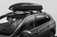  Genuine VW Locking Roof Bars + Kamei 510 Roof Box -Complete Set Fits Various: