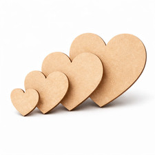 MDF Heart Shape Craft Tags