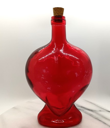 Vintage red glass - vintage, heart
