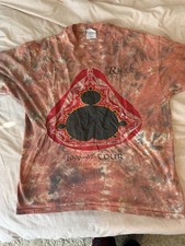 90s Rush Tour T Shirt - tie dye band shirt vintage