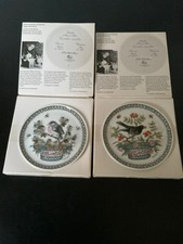 Collectable Boxed Round Ceramic Bird Coasters X 2. Danish Artist .