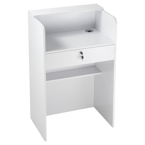 White reception desk - white,