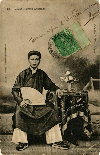 Old postcard young man - ak,