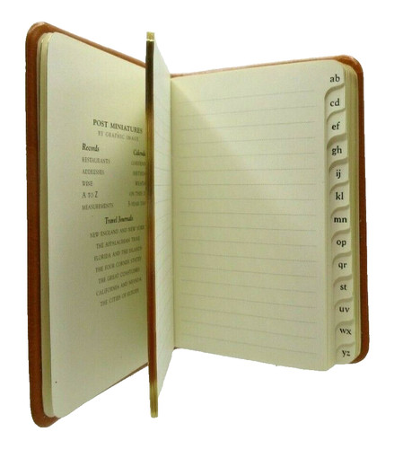Address book mini 3x4 leather - book, 3x4"