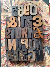 Vintage WOODEN Letterpress PRINTING BLOCKS 5cm High. Choose Your Letter.
