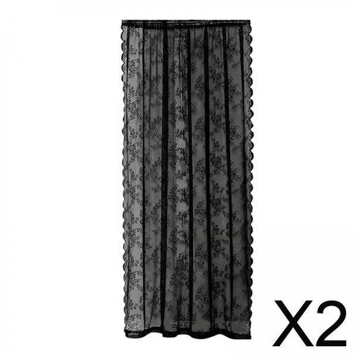 Black lace floral - 2, net