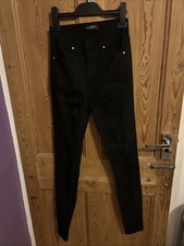 Women’s Black Ripped High Wasted Skinny Demin Jeans From Select Size 6 EUR 34