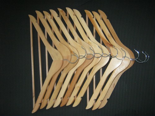 Wooden coat hangers - 10,