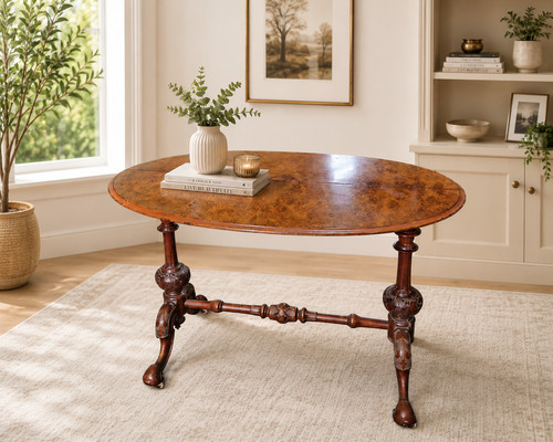 Antique victorian burr walnut - antique,
